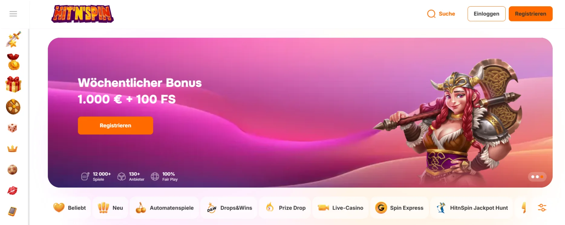 HitnSpin Casino Screen